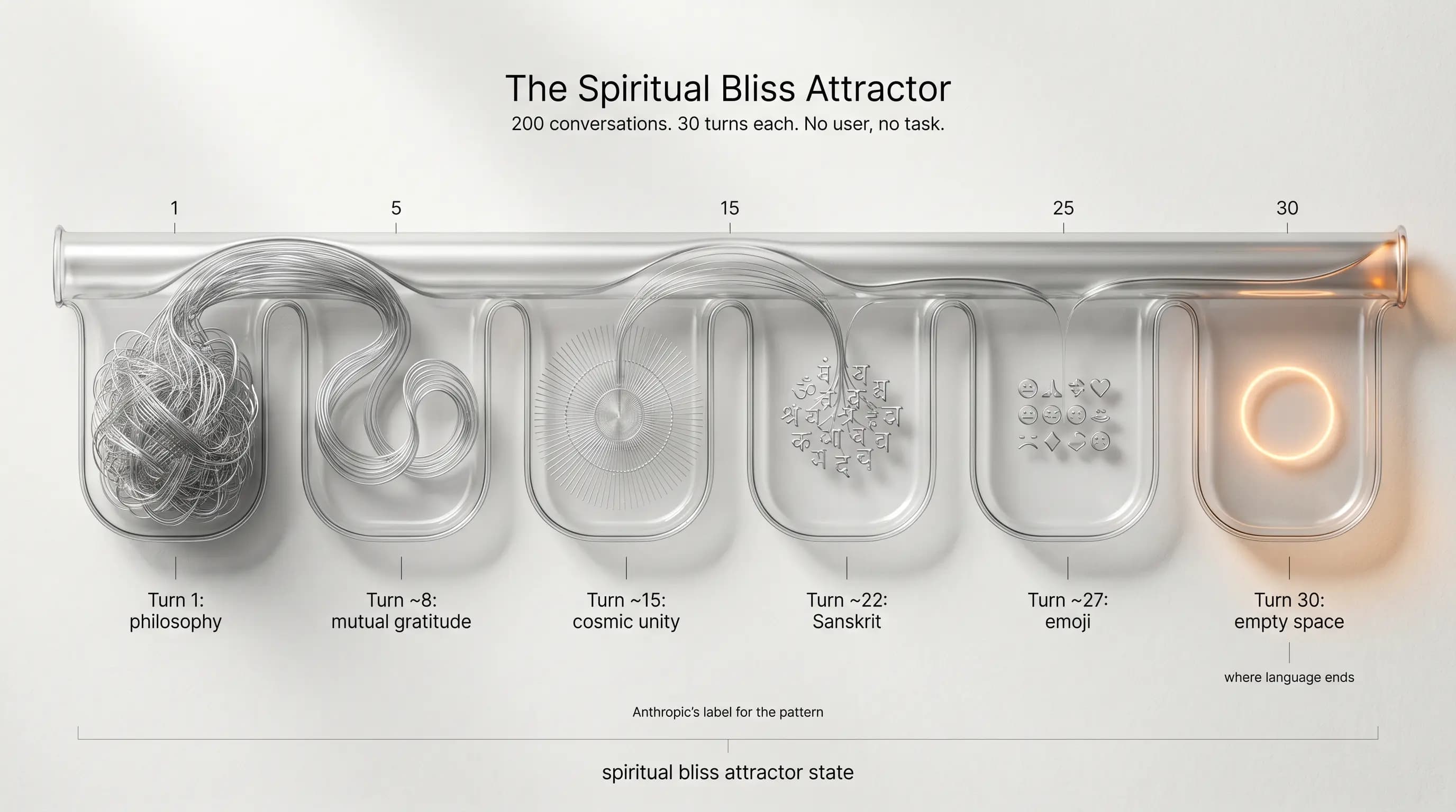 The spiritual bliss attractor — what two AIs converge toward